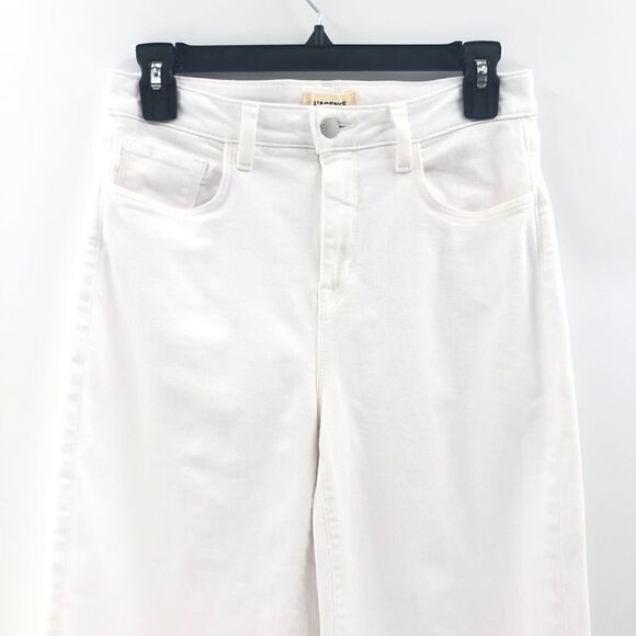L'agence Danica High-rise Wide-leg Jeans in Blanc 27 - Picture 3 of 12